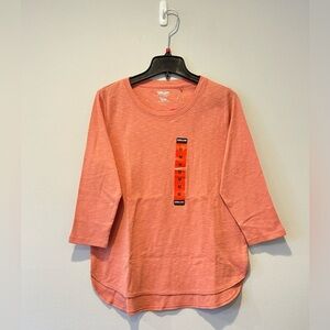 - Kirkland Signature Ladies' 3/4 Sleeve 💯% Cotton Slub Tee, Size M